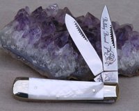 Bulldog Brand Pearl Baby Bullet Trapper Knife