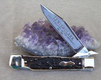 Bulldog Brand Sambar Stag Lewis and Clark Swing Guard Knife