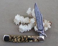 Bulldog Brand Customized Tiger Coral Swing Guard Knife