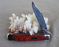 Bulldog Brand Customized Apple Coral Swing Guard Knife