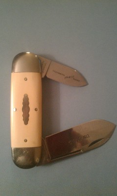Mammoth Ivory sin fish which is featured in the new knives illustrated.