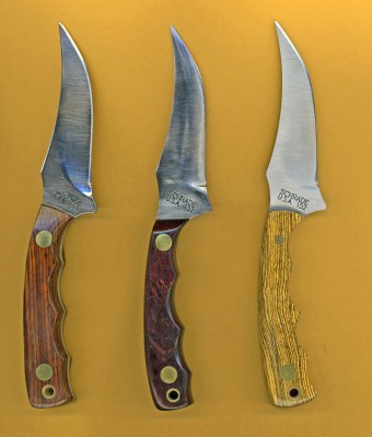 Here are three I put finger grooves in. the one on the left is in Cocobolo, the center in King Wood, the on the left is in Bokote.