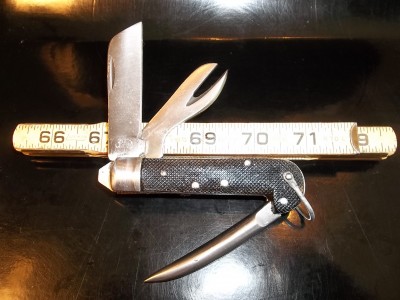 Made in Italy, has a tang stamp of an elephant standing on an arrow