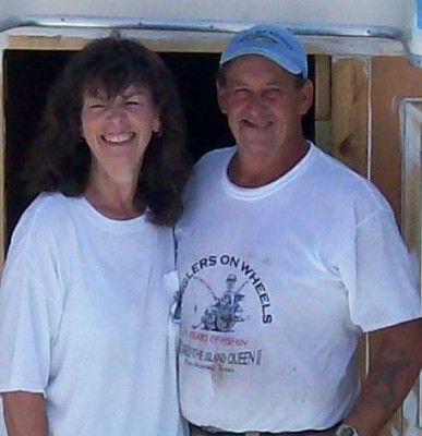Ralph and Barb on our boat