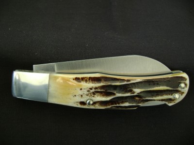 Bear & Son Bone Stag Wharncliffe Lockback - Closed Pile.JPG