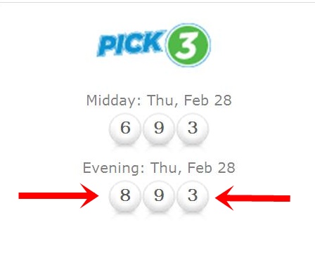Pick 3 -- Evening Thu Feb 28.JPG