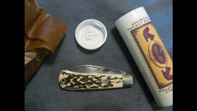 GREAT EASTERN CUTLERY 2011 #72011 1BL AMERICAN ELK WHARNCLIFF LOCKBACK