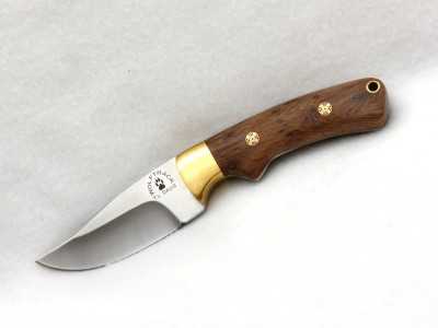 A custom Wolftrack, ATS34 and Redwood Burl