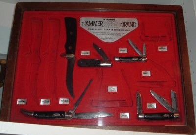 Imperial Hammer Forged note faux hammering marks on blades.  Used on JimParker schrade made knives as well.jpg