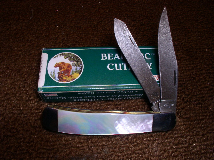BEAR MGC Mother of Pearl Damascus Trapper