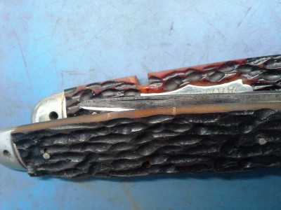 Scribed lines on the top of the rear scale to use as guides for the punch nail pull clearance.