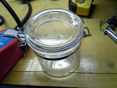 Plan B failure. Cracked the plastic and now no vacuum. Dag Nabit.