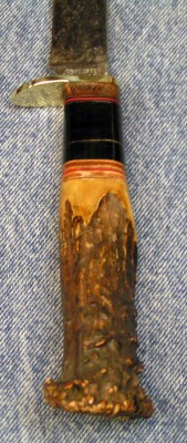 Left hand view of the handle