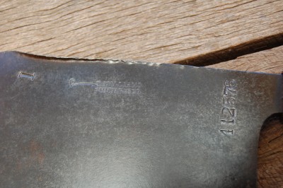 Markings on cleaver