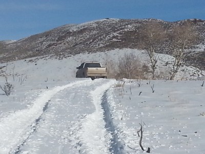 Elk Hunt 2013 outside Deeth Nevada_blazing our own trail.jpg