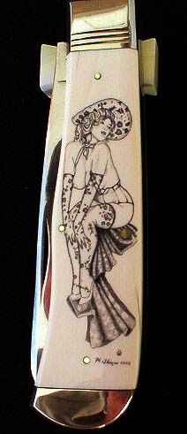 Scrim by Howard Thomas,  Mastodon Ivory scales..