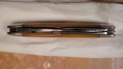 Split backspring whittler, top view