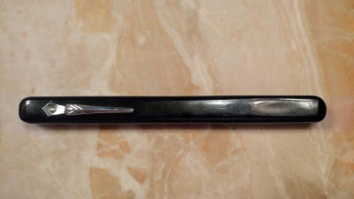 Double blade slide knife, unknown maker, pocket clip side