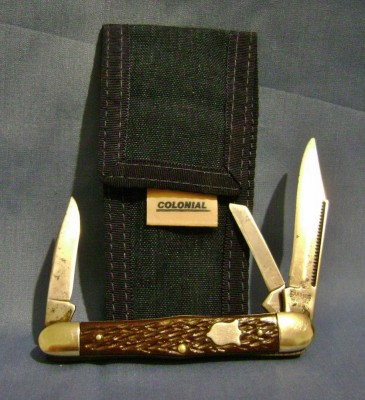 Camillus 72 '60 to '76 Brown Handle - Mark Open with Pouch.JPG