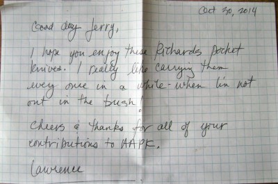 Note With Richards Knives from Lawrence.JPG