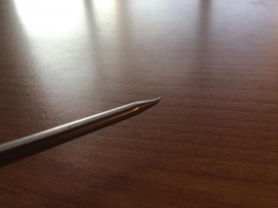 Sadly, the tip on the marlin spike is bent.  Is it worth trying to straighten/regrind the tip, or leave it as a &quot;character&quot; mark?