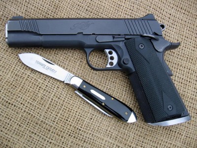 1911 Kimber Custom TLE II  & Bullet End Jack.JPG