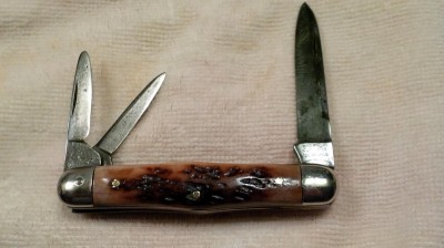 Washington Cutlery Co., Milwaukee, stag whittler, mark side
