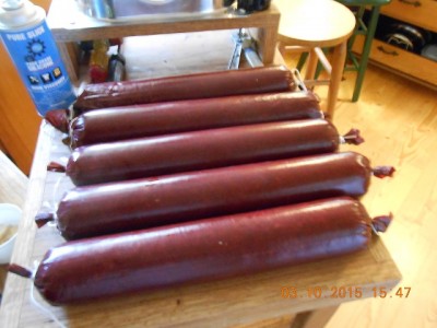 5 summer sausages to be smoked tomorrw