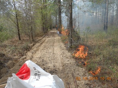 starting fire at southwest corner, working east