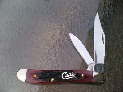 2002 Item 01098 First Case Knife 6220 SS Cranberry Silver Script (2).JPG