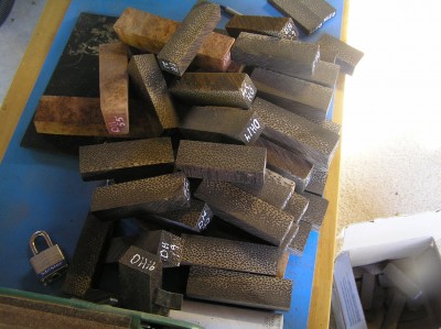 Just cleaned off the acrylics, a few pieces of Amboyna Burl, also stabilized