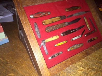 An antique store display case I found. Immediately thought Knifes should be in it.