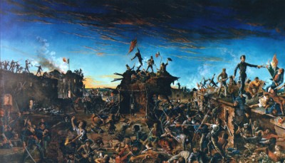 Dawn at the Alamo painting
