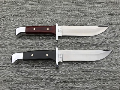 Buck 124 Frontiersman early 1980's & 2012.JPG