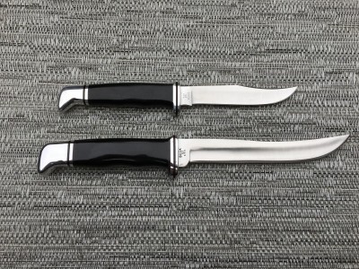 Buck 102 Woodsman (1981-85) Buck 121 Fisherman (1971).JPG