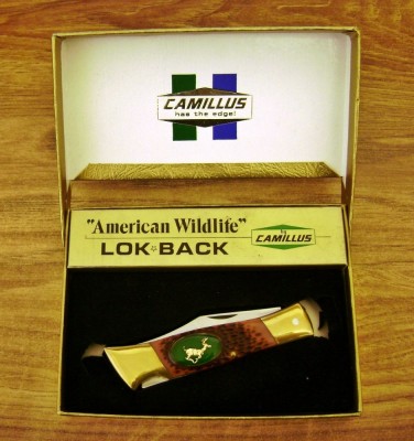 Camillus 11 - American Wildlife 'Running Deer' Lockback - In Box.JPG