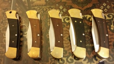 Left to Right: Micarta, Segua, Segua, Ebony, Ebony