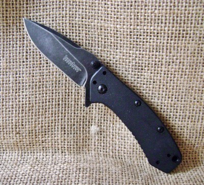 Kershaw Cryo 1555G10BW Hinderer - Open Mark Halfmast.JPG