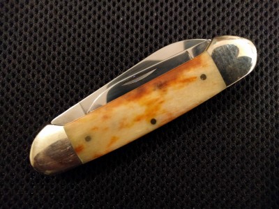 Case 62191 SS canoe (1999) smooth chestnut Appaloosa bone