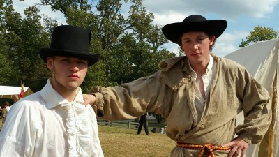 My oldest son Jacob and a friend of his at a War of 1812 reenactment