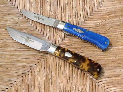 GEC #73 SCOUT in STONEWASH BLUE BONE - GEC #H733 CANOE HUNTER in TORTOISE SHELL ACRYLIC-r.jpg