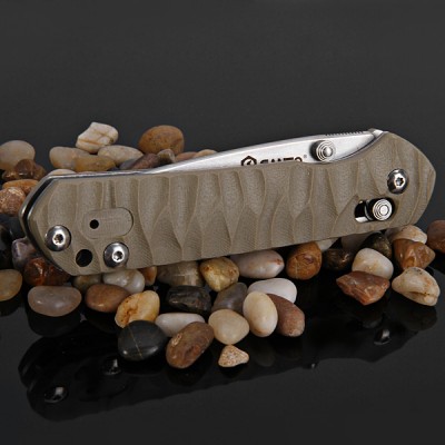 Ganzo G717 Portable Axis Locking Foldable  Knife 440C Stainless Steel Blade  -  KHAKI.jpg