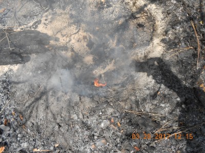 Flame down in the hole