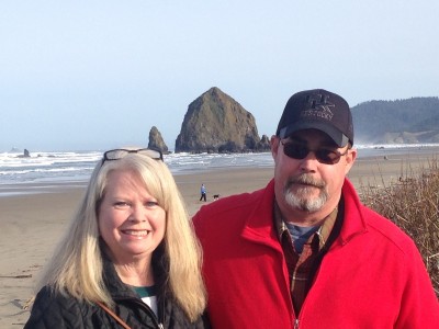 Miss Vicki and me at Cannon Beach