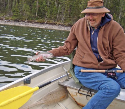 This is a nice rainbow trout Paul caught.