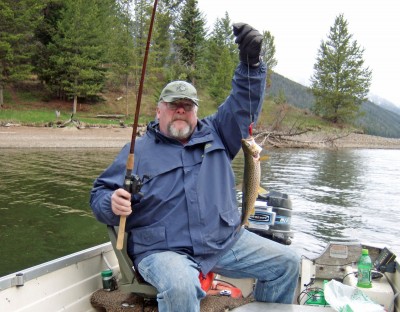 This is a nice brown trout I caught on the last day of the trip. I took him home and we all found him quite tasty!