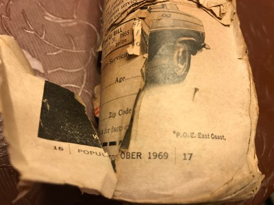Note the date in the magazine