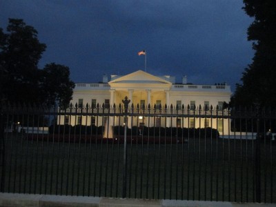 White House at night