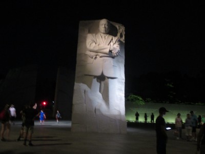 Martin Luther King Jr. Memorial at night