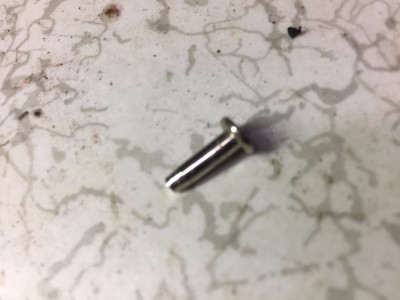One of the rivets used to make the birds eye washers